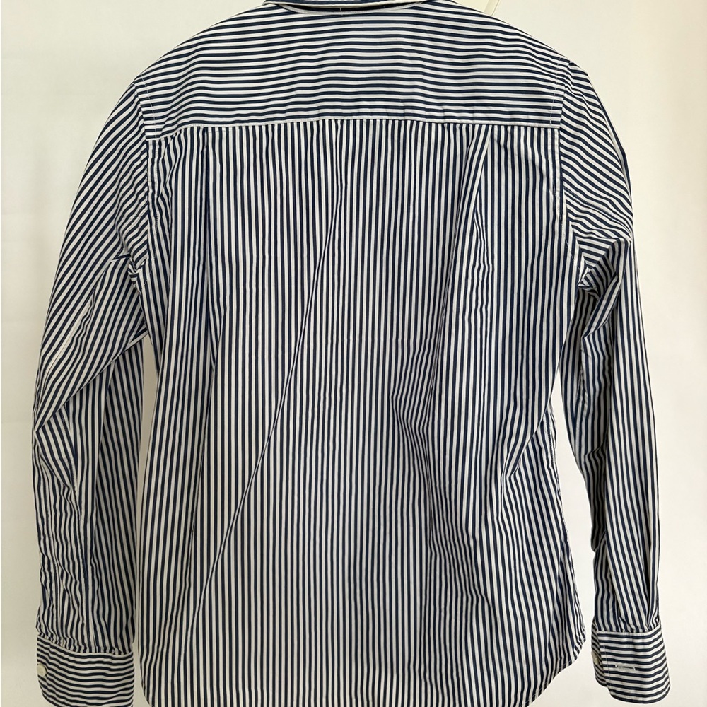 Comme des Garcons Navy Striped Button Down Shirt - Picture 4 of 7